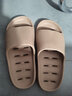 merdor卫生间拖鞋男夏季浴室家用洗澡防滑漏水速干情侣凉拖鞋女室内厚底 浅咖色(加厚鞋底) 41-42 实拍图
