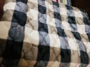 瑞娜美 加厚保暖法兰绒床垫软垫子冬天珊瑚绒0.9单人学生宿舍垫被 灰白格 150*200cm 实拍图