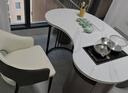尊语轻奢岩板茶桌椅组合现代简约阳台小茶几客厅家用2025新款功夫茶台 意大利灰 1.4m单茶桌+5太空椅 实拍图