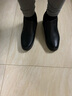 老人头棉鞋男冬季新款加绒保暖鞋真皮商务休闲皮鞋男棉皮鞋高帮鞋皮棉鞋 羊毛款-黑色 40 实拍图