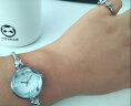 聚利时（Julius）时尚迷你小巧表盘精致镶水钻手链女表轻奢气质OL女士防水石英腕表 A银色 实拍图