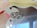 中国黄金（CHINA GOLD）足银莫比乌斯情侣对戒戒指男女银指环新款节日生日礼物送老婆爱人 莫比乌斯戒指【男戒】 实拍图