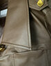 范思蓝恩23FS11208 美拉德穿搭短款皮衣外套女新款夹克 咖色 L 实拍图