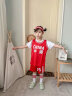 维多利亚旅行者运动套装儿童足球服篮球训练服夏季健身服跑步速干衣球衣红色130 晒单实拍图