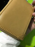 蒙伯斯防盗刷卡包女士真牛皮多卡位防消磁小巧卡片包超薄情人节卡套男 杏黄色—12卡位【防盗刷】 实拍图