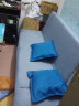 欧千亦沙发客厅折叠沙发床两用小户型出租房布艺沙发简约休闲小沙发 天蓝色【加宽加厚海绵】 1.8米三人位+俩抱枕 实拍图