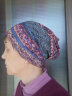 槿城帽子女士春秋季薄款休闲套头帽透气跑步帽月子帽包头巾M367 小方格紫 均码 晒单实拍图