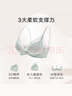 曼妮芬【调整型文胸】性感聚拢内衣女无钢圈聚拢文胸 033 蓝灰色小雏菊 75B (上薄下厚聚拢杯) 实拍图
