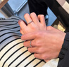 戚小米刻字情侣戒指男女款一对对戒男女开口结求订婚情人节实用生日礼物 情侣一对 实拍图