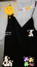 clotho Rennie品牌女装雪纺连衣裙女2024夏季新款法式V领假两件吊带气质中长裙 黑色 M 晒单实拍图