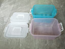 茶花（CHAHUA）加厚收纳箱多容量透明整理箱衣服收纳盒玩具储物箱换季整理 1个装【7.5L小号】33.5*24.15.5cm 【冰寒蓝】 实拍图