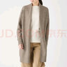 无印良品 MUJI 女式 含牦牛绒毛圈花式线长开衫长袖针织衫毛衣女装W9AA052 深咖啡棕色 M-L (165/88A） 实拍图