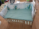 贝多美（beedome）婴儿床多功能bb宝宝床实木无漆摇篮新生儿可移动婴儿拼接大床 实木床+蚊帐+玛卡龙五件套 双层大床(120X66）0-12岁可加长 实拍图