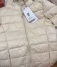 雪中羽皇轻薄羽绒服女连帽2025年秋冬新款休闲小个子白鸭绒保暖防寒外套 米色 M (160) (80-95斤） 实拍图