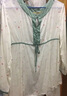 美标6A级真丝睡衣女春夏长袖印花100%桑蚕丝绸家居服可外穿两件套装秋 白色 M (160) 实拍图