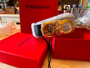菲拉格慕（Ferragamo）腰带男士商务双面板扣皮带牛皮 3.5CM宽 送男友父亲节礼物礼盒装 675542 586940 黑棕双面/金扣 实拍图