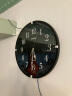 卡西欧（CASIO）挂钟客厅创意家用钟表简约圆形壁钟卧室扫秒时钟 挂墙石英钟表 IQ-88-1PF黑色 实拍图