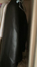 皮尔卡丹（pierre cardin）高端 绵羊皮真皮软皮衣男士秋冬加厚加绒中年皮夹克爸爸装皮外套 1962黑色【加绒】 加厚 4XL 195(180-210斤 实拍图
