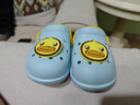 B.Duck小黄鸭童鞋儿童拖鞋男女童耐磨家居鞋洞洞鞋5302蓝色26 实拍图
