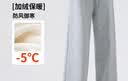 浪莎高腰运动裤女秋冬加绒加厚美式宽松直筒阔腿裤两穿卫裤休闲裤子女 实拍图