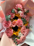 艾斯维娜鲜花速递康乃馨混搭花束生日礼物全国同城花店配送 康乃馨玫瑰向日葵混搭花束 实拍图