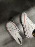 嘉嘉牛（JIAJIANIU）夏季新款小白帆布鞋女原宿ulzzang鞋百搭韩版布鞋学生透气板鞋子潮 白红色（A01） 37 实拍图