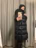 高梵黑金鹅绒服女王3.0八格收腰羽绒服女中长款冬厚外套 黑色 M 实拍图
