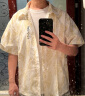 NASA LIKE官方潮牌衬衫夏季冰丝短袖男女日系宽松休闲衬衣百搭青少年上衣 NASA联名-白色 XL（建议125-145斤） 晒单实拍图