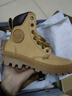 帕拉丁（PALLADIUM）大黄靴踢不烂户外鞋男女同款马丁靴女高帮鞋鞋子皮靴工装鞋女皮靴 黄/棕 37 实拍图