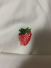 茵曼夏装新款少女活力运动休闲弹力波浪边宽松圆领短袖T恤女 白色-草莓 S 实拍图
