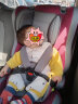 天才宝贝儿童安全座椅汽车用9个月-12岁婴儿宝宝车载简易便携式可折叠收纳 大气恢宏（灰红） 实拍图
