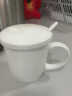 瓷秀源纯白唐山骨瓷杯马克杯水杯咖啡杯办公室茶杯陶瓷杯子家用logo定制 滑盖杯-带盖勺350ml(单个) 晒单实拍图