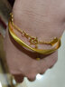 中国黄金（CHINA GOLD）莫比乌斯黄金手镯女足金古法素圈镯子手环饰品生日礼物送女友爱人 【古法无孔】圈号56 约5g 实拍图