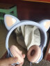 萌可儿 猫耳耳机带麦有线头戴式电脑耳麦电竞游戏女生款韩版可爱猫耳朵手机麦克风笔记本台式动漫 天空蓝（3.5mm圆头）有线款儿童 默认1 实拍图