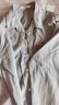 东枫棉麻长袖衬衫男简约纯色小清新休闲外套男时尚舒适透气潮流衬衣男 灰色 M（95-115斤） 晒单实拍图