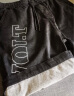 CABBEEN卡宾商场同款男装黑色休闲短裤潮流字母印花撞色织唛K 煤黑色01 30 晒单实拍图