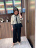 俞兆林母亲节妈妈夏装中袖上衣中年女装洋气新中式新款时尚休闲两件套 黑色套装 2XL (推荐105-120斤) 实拍图