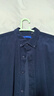 第五季商务休闲男装灯芯绒保暖衬衫男长袖修身纯棉水洗男士衬衣秋装加厚 深蓝色SFL4M173 42 实拍图