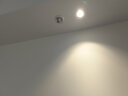 雷士照明（NVC）led家用小山丘射灯嵌入式客厅防眩小孔灯天花灯商用小桶灯 4W 三色 铝材砂银75-85mm 实拍图