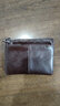 木拓手工真皮小零钱包名片卡包头层牛皮简约拉链驾驶证包公交卡钥匙包 深棕色 实拍图