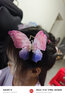 梦逸会动的蝴蝶发夹儿童灵动立体会飞的翅膀头花发饰女童发卡 组合三件A 实拍图