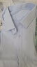 罗蒙（ROMON）纯色商务职业正装男士白衬衫工装男装短袖衬衣男CS72蓝色XL 实拍图