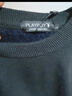 花花公子（PLAYBOY）毛衣男圆领冬季针织衫男士外套线衣男装打底衫 上蓝下白加绒 XL 实拍图