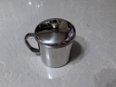 帝美思 304不锈钢水杯泡茶杯儿童幼儿园口杯带手柄漱口杯喝水牛奶杯办公室随手杯 9cm（带盖） 实拍图
