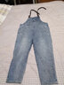 米度丽孕妇装春秋孕妇背带裤春装牛仔裤宽松外穿时尚长裤孕妈装2753 蓝色 XL码（建议120-150斤左右） 实拍图