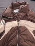 鸭鸭羽绒服女短款2025冬季新款韩版小个子时尚休闲女装保暖鸭绒外套JY 咖啡色拼粉色【YE3B609695R】 S 实拍图