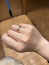 舒弗卡家同款情侣戒指简约莫桑钻求婚对戒结婚戒指520送女朋友礼物 无钻玫瑰金 美码8号 实拍图