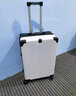 徘初行李箱大容量子母箱男多功能学生拉杆箱密码箱登机箱旅行箱皮箱子 白拼黑【挂钩+杯架+USB】 26英寸 【学生住宿】 实拍图