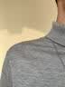 GENIOLAMODE高领毛衣男款冬季加绒保暖打底衫男生冬天针织衫衣服 浅灰 M 实拍图