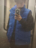 太平鸟男装 蓝色立领保暖时尚羽绒马甲潮B2AGC4311 蓝色 XXL 实拍图